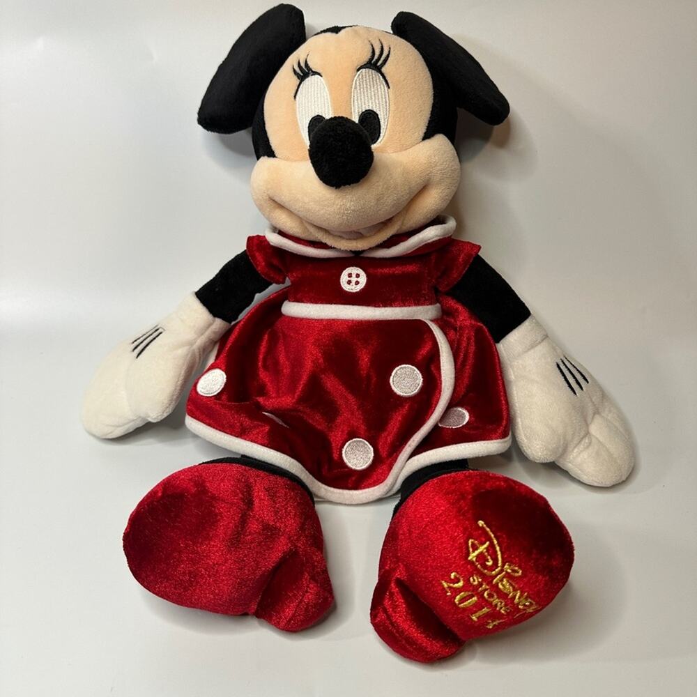 Disney Store Minnie Mouse Christmas 2014 Limited Edition 17" Plush - Missing Bow